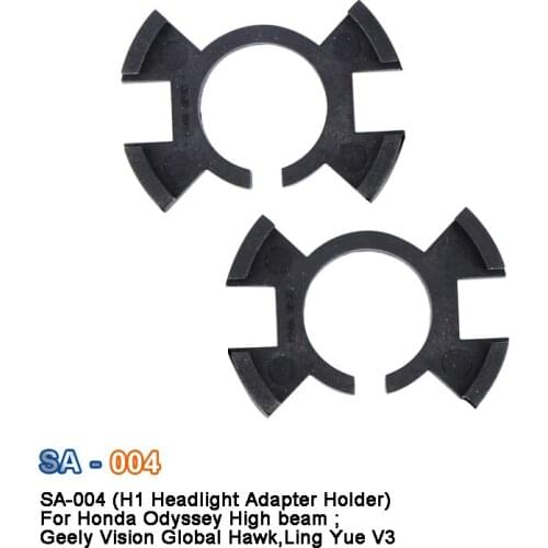 2* H1 High beam LED Headlight Bulbs Holder Adapter Base For Honda Odyssey, Geely Vision, Global Hawk, Ling Yue V3, Lingzhi V5