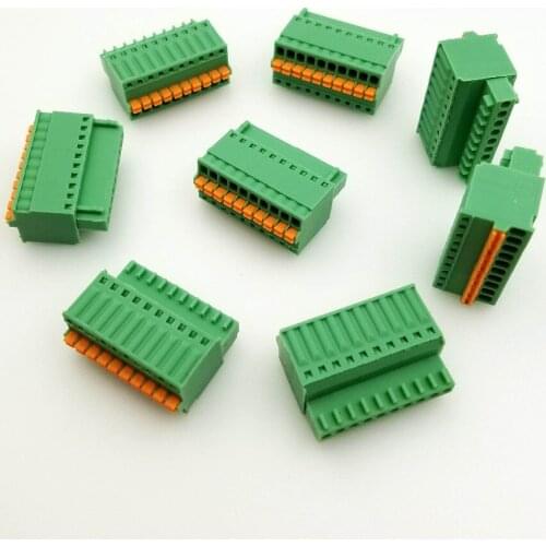 2pcs Spring-type screw-free wiring Pitch 2.5mm Voltage 125V Current 4A Female Plug-in PCB Terminal