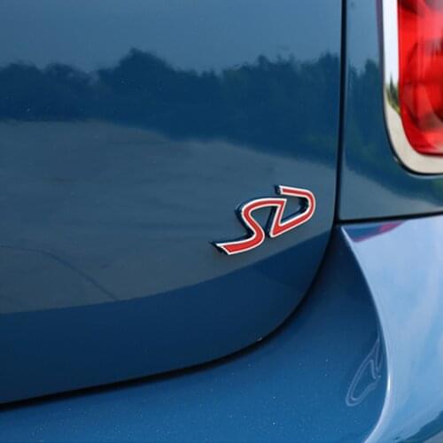 3D Metal SD D Logo Badge Emblem Car Rear Trunk Sticker Decal For MINI Copper R55 R56 R60 R61 F55 F56 F60 Countryman Car-Styling