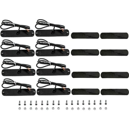 8Pcs 6 LED Red White Strobe Beacon Emergency Lamp Hazard Light ATV UTV for Truck