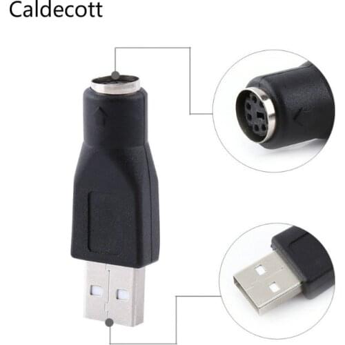 Caldecott 4PCS USB Male to for PS/2 Female Adapter Connector Keyboard Mouse Mice New Hot