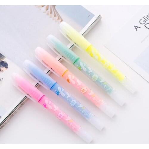 1 Piece Kids Drawaing Pen Office And Study Mark Pen Cnady Color Highlighter Pen School Stationery Supplies
