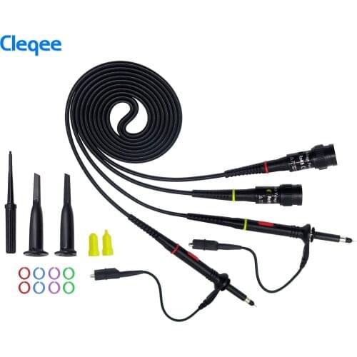 Cleqee High quality P2000 Series DC-60MHz~200MHz Oscilloscope Probe For Tektronix HP X1/X10 P2060 P2100 P2200 BNC Test Lead kit