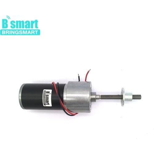 Bringsmart Long Shaft Micro Electirc Motor 12V DC Motor 24V Threaded Shaft For DIY parts JGB37-3157 with Flange