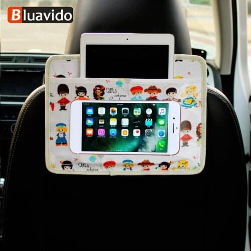 Car Back Seat Adjustable Angle Mobile Phone Hanging Pocket Touch Screen to Watch Video Tablet Bag Stand