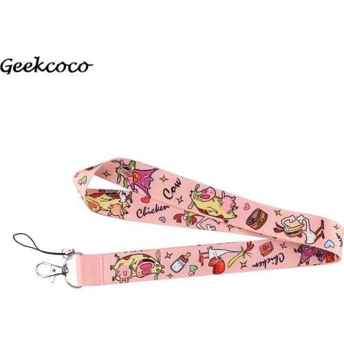 J1676 Cartoon Funny Cow Tags Strap Neck Lanyards for keys ID Card Pass Gym Mobile Phone USB badge holder DIY Hang Rope