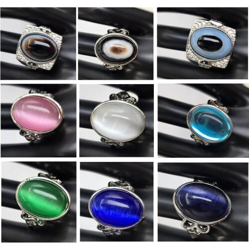 Mens Gothic Evil Eye Ball Design Charm onyx Ring Punk Finger Jewelry Gift Stainless Steel Rings Men Fashion Jewelry