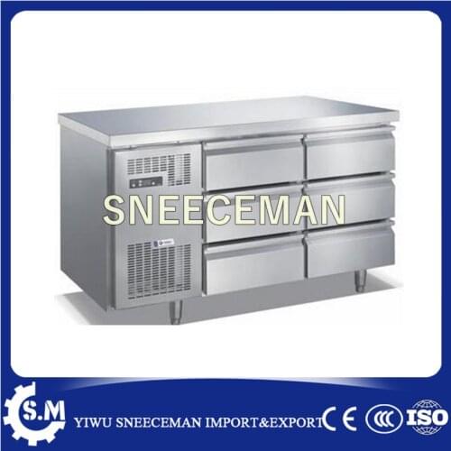 2017 Commercial Supermarket Equipment 9 Drawers Chef Bases Under counter Chiller working bench
