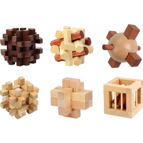 Double Ten Kong Ming Lock Block Lu Ban Lock Block 3D Wooden Interlocking Puzzles Game Brain Game Education Toy For Adults Kid