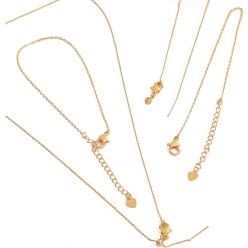 14K Gold Color Plated Brass Round Link Jewelry Chains Exquisitely Made Solid Copper Cable DIY Necklace/ Bracelet Found