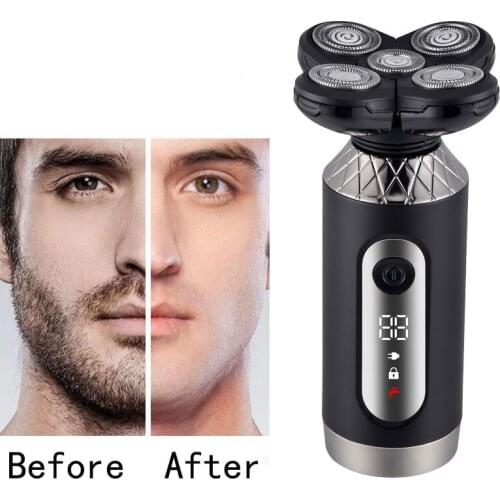 4 in 1 Mens Electric Shaver Wet and Dry Double Shaver Waterproof 4D Rechargeable Multifunctional Razor Beard Trimmer Beauty Kit