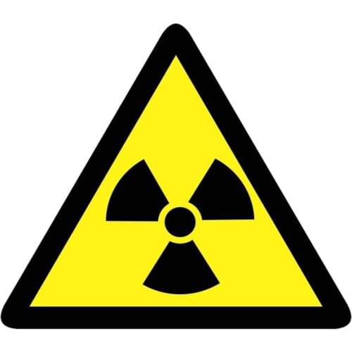 Danger Radiation Risk Car Sticker Warning Decal Waterproof Sunscreen Stickers Auto Accessories PVC,14cm*12cm