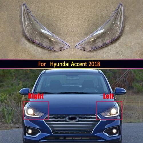 Car Headlight Lens For Hyundai Accent 2018 Car Headlamp Cover Replacement Auto Shell Cover
