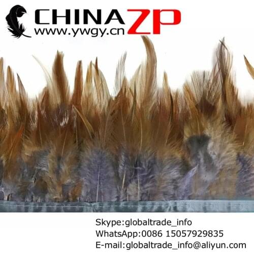 CHINAZP Factory Wholesale 10Yards/lot Top Quality Directly Dyed Grey Rooster Saddle Feathers Trim