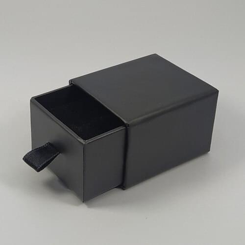 Ozer Box Black Drawer Ring Carton Box (In-House Süngeli) 12'li Package