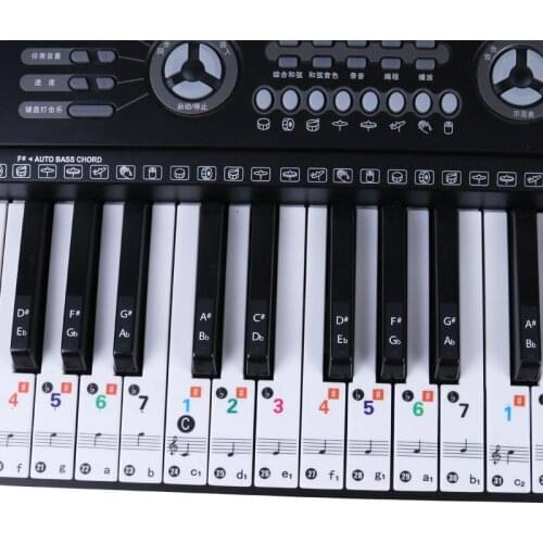 Piano 54/61/88 keys stickers Five-line numbered musical notation, phonetic symbol, number buttons factory Outlet