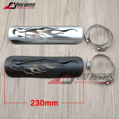 Motorcycle flame exhaust pipe insulation board anti-hot shield For Harley XL 883 1200 Steed Magna Shadow Drag star Vulcan cruise
