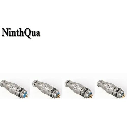 10pcs 10MM Male Female push-pull Circular aviation plug socket XS10JK 2/3/4/5Pin Self-locking Air Connector Brass Nickel-plated