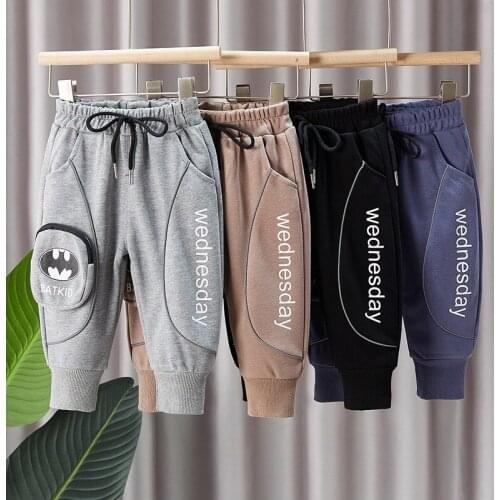 6-month-old-4-year-old boy cartoon pants spring and autumn pants sportswear casual fashion pants bat 3D cartoon pants