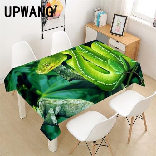Python Snake Animal Tablecloth 3D Printed Table Cover Rectangular Tablecloth Wedding Birthday Party Kitchen Home Decor