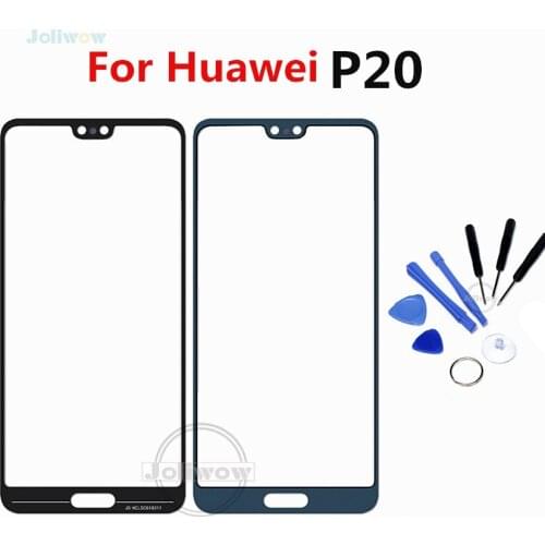 For Huawei P20 touch panel replacement Front Outer Screen Glass Lens cover For Huawei P 20 P20 glass panel