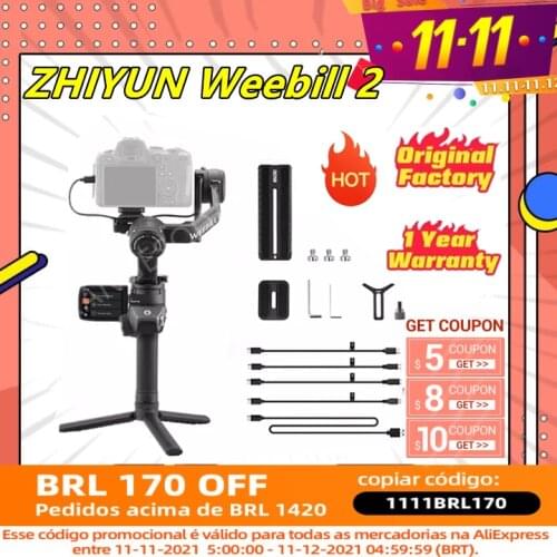 Zhiyun Weebill 2 3-Axis Handheld Gimbal Camera Stabilizer with 2.88 Inch Touch Screen for A7S3 R6 Z Cam S5 X-H1 Camera