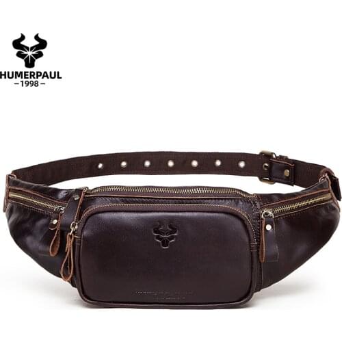 HUMERPAUL New Multifunction Crossbody Bag for Men Zipper Pocket Fashion Men Chest Handbag Male Short Trip Waist Bag Pack 2020