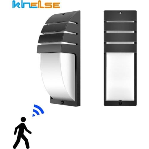 18W LED Wall Light Waterproof Porch Light Modern LED Wall Lamp Radar Motion Sensor Courtyard Garden Outdoor Light 10W AC90~260V