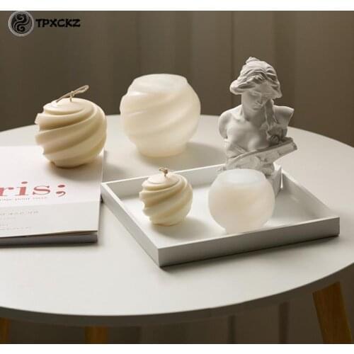 Creative Spherical Aroma Candle Mold Soft Silicone DIY Homemade Geometric Making