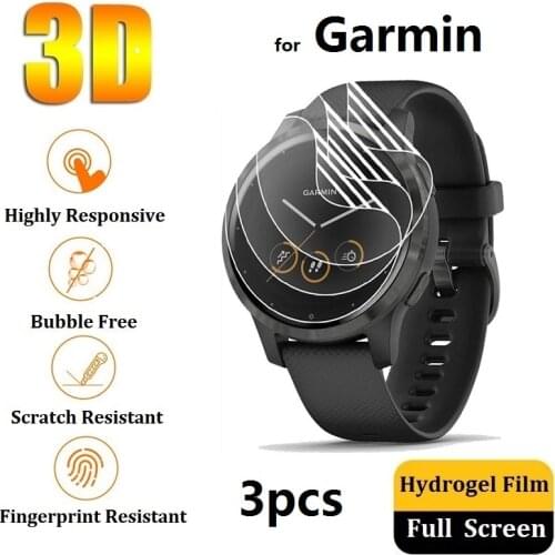 Hydrogel Protective Film for Garmin Vivoactive 4s 4 3 Screen Protector (Not Glass) for Garmin Venu Vivomove HR 3 3s Film Foil