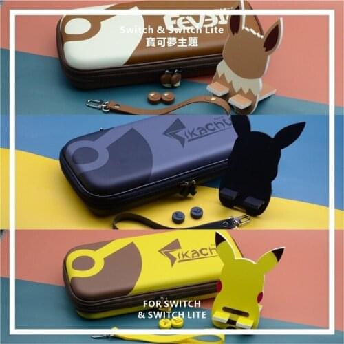 Pokemon Pikachu Suitable for Switch Lite Storage Bag Lite Protective Cover Shell Soft Bag Accessories Game Console Hand Box