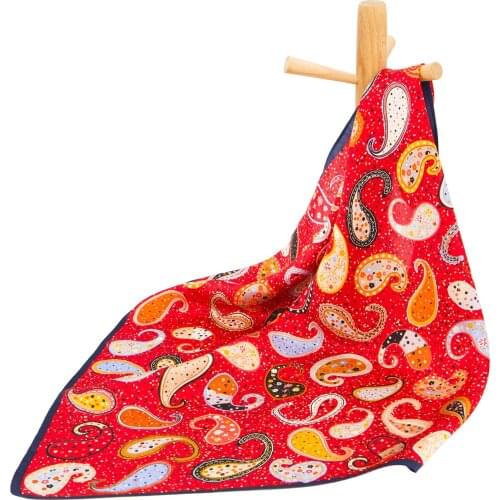 100% Pure Silk Scarf Women Bandana Female Handkerchief Paisley Luxury Womens Natural Silk Square Headband Neckscarf for Women