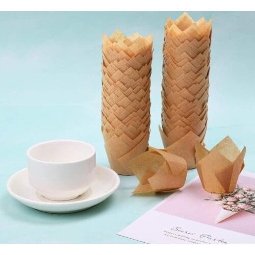 150 Pieces Mini Baking Cups Tulip Baking Cups Cupcake Liners Muffin Liners for Wedding Birthday Parties