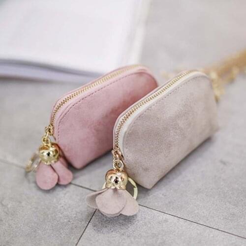 2019 Hot Sale Fashion Ladies PU Leather Mini Wallet Card Key Holder Zip Coin Purse Clutch Bag Coin Purses