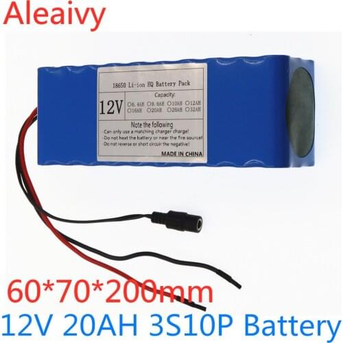 2020 NEW High Quality Super 3S10P Rechargeable Portable Lithium-ion Battery DC 12V 20000mAh With BMS battery pack