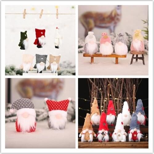 2021 New Year Decorations for Home 2020 Christmas Decor Santa Claus Dolls Ornaments Noel Crafts Decor Navidad Children Gift Xmas