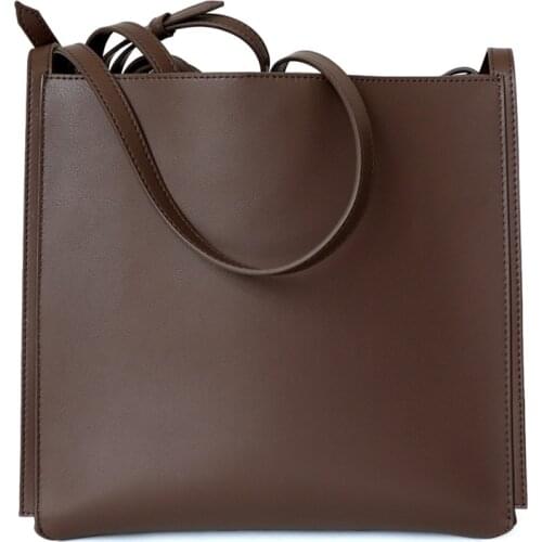 2021 Women Fashion Travel Work Large Capacity One-Shoulder Bag Ladies Soft Leather Big Tote Bucket Bag