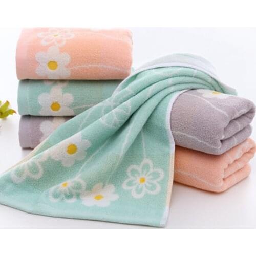 35*75cm Cotton Jacquard Towel Bathroom Soft Absorbent Sunflower Body Face Hand Bath Towels TJ2022