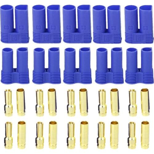 5Pairs EC5 Banana Plug Bullet Connector Female Male for RC ESC Motor RC Quadcopter FPV Racing Drone Lipo Battery DIY Parts