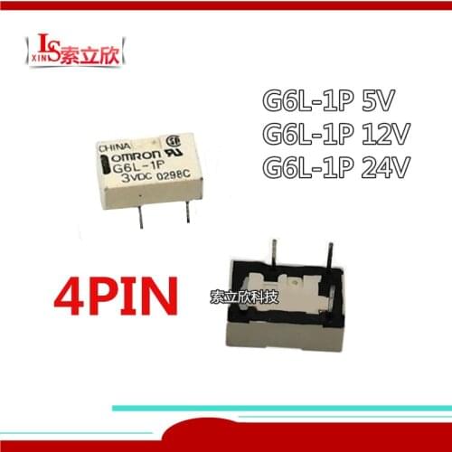 5PCS 100%Original NEW relay G6L-1P 5VDC G6L-1P 12VDC G6L-1P-12V G6L-1P-24VDC G6L 1P 12V 3V G6L1P 5V 24V Upright type 4PIN