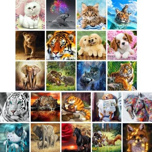 Drill Diamond Painting 5D Animals DIY Full Embroidery Cross Stitch Kit Rhinestone Crystal Home Decor Sticker Crafts