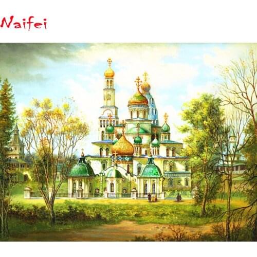 Diamond Embroidery,Wall Decoration Church landscape,5D,diy Diamond Painting Cross Stitch,3d picture,Diamond Mosaic stickers