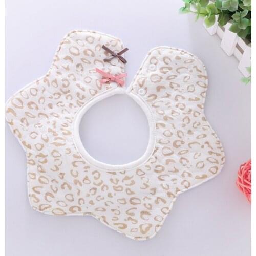 Baby Cotton Bandana Bib Waterproof Feeding Burp Cloth 360 Degree Rotation Infant Dripping Scarf Cloud Shape Newborn Sleeve Bibs