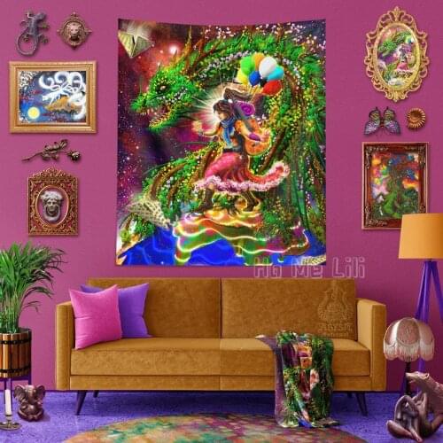 Childrens Tapestry Wall Decoration Fantasy Travel Earth Home Wall Art Decoration
