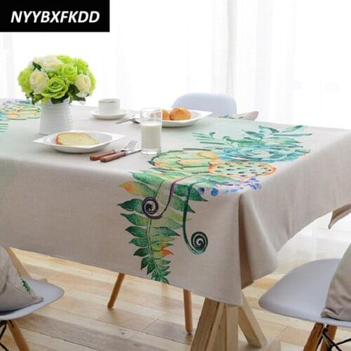 European Pastoral Plant Floral Printed Table Cloth Polyester Fabric Tablecloth Table Cover Home Textile