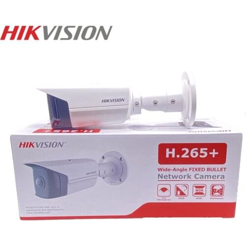 HIKVISION DS-2CD2T45G0P-I 4MP 180° Super Wide Angle Bullet IP Camera Support PoE IR 20M EZVIZ Hik-Connect Upgrade