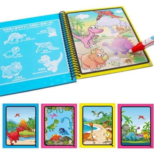 Coloring Book Magic Pen Painting Drawing Board for Kids Toys Magic Water Drawing Book Birthday Gift Repeated Reusable EM88