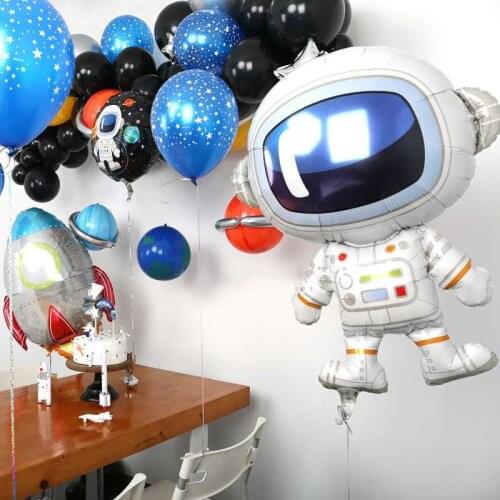 Outer Space Party Astronaut balloons Astronaut Rocket Airplane Birthday Party Decorations Kids toy TO THE MOON Theme Party