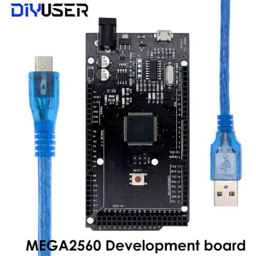 1pcs Mega 2560 R3 CH340G/ATmega2560-16AU MicroUSB. Compatible Mega 2560 With Bootloader (hei)
