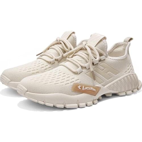 Fashion in on winter sport breathable hop trainers air fabric shoe sneaker slip black beige masculino sneakers top classic mens